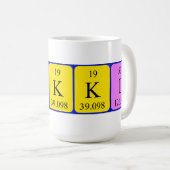 Tasse de nom de table périodique de Nikki (Devant droit)