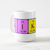 Tasse de nom de table périodique de Nikki (Devant gauche)