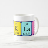 Tasse de nom de table périodique de Niklas (Devant droit)