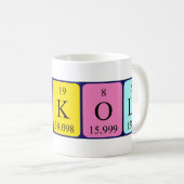 Tasse de nom de table périodique de Nikola (Devant droit)
