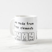 Tasse de nom de table périodique de Pauline (Devant gauche)