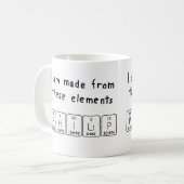 Tasse de nom de table périodique de Philip (Devant gauche)