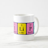 Tasse de nom de table périodique de Philippa (Devant droit)