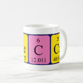 Tasse de nom de table périodique de Rebecca (Devant droit)