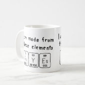 Tasse de nom de table périodique de Reyes (Devant gauche)