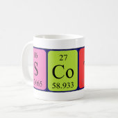 Tasse de nom de table périodique de Scott (Devant gauche)