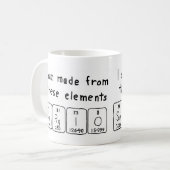 Tasse de nom de table périodique de Sergio (Devant gauche)