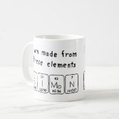 Tasse de nom de table périodique de Simon (Devant gauche)