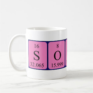 Tasse de nom de table périodique de Sophi