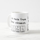 Tasse de nom de table périodique de Soren (Devant gauche)