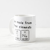 Tasse de nom de table périodique de Tina (Devant gauche)