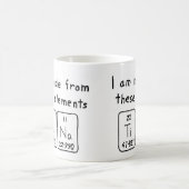 Tasse de nom de table périodique de Tina (Centre)