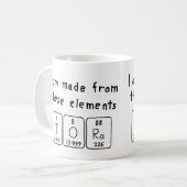 Tasse de nom de table périodique de Tora (Devant gauche)