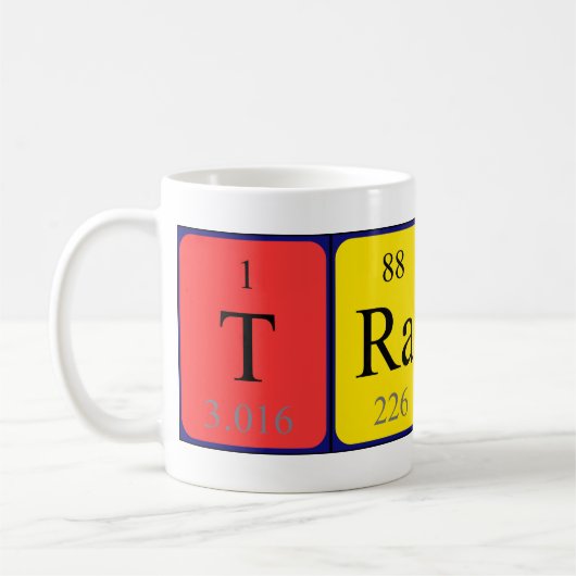 Tasse de nom de table périodique de Traci (Gauche)