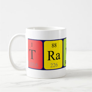 Tasse de nom de table périodique de Travis