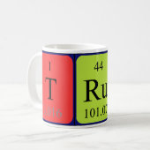 Tasse de nom de table périodique de Trudy (Devant gauche)