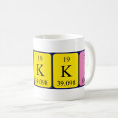 Tasse de nom de table périodique de Vikki (Devant droit)