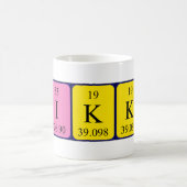 Tasse de nom de table périodique de Vikki (Centre)