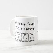 Tasse de nom de table périodique de Wallace (Devant gauche)