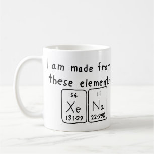 Tasse de nom de table périodique de Xena