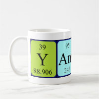 Tasse de nom de table périodique de Yamina