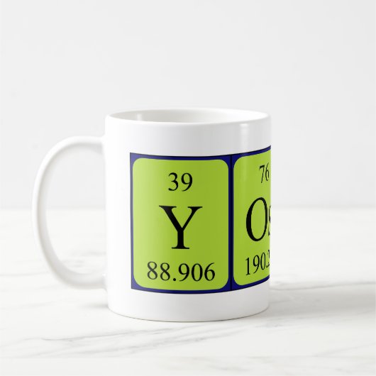 Tasse de nom de table périodique de Yoshi (Gauche)