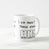 Tasse de nom de table périodique de Yuna (Devant droit)