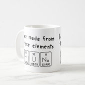 Tasse de nom de table périodique de Yuna (Devant gauche)