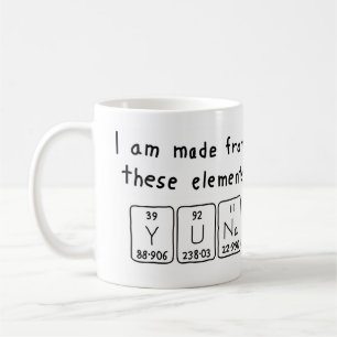 Tasse de nom de table périodique de Yuna