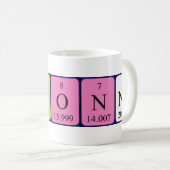 Tasse de nom de table périodique de Yvonne (Devant droit)