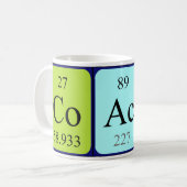 Tasse de nom de table périodique d'entraîneur (Devant gauche)