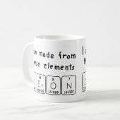 Tasse de nom de table périodique Deron (Devant gauche)