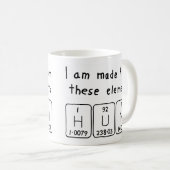 Tasse de nom de table périodique d'hun (Devant droit)