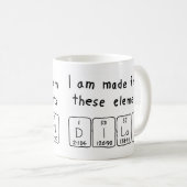 Tasse de nom de table périodique Dilan (Devant droit)