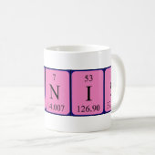 Tasse de nom de table périodique Dinis (Devant droit)