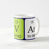 Tasse de nom de table périodique d'Ivar (Devant droit)