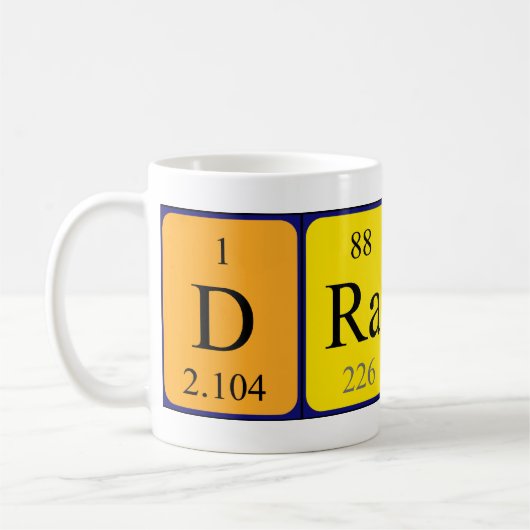 Tasse de nom de table périodique Draco (Gauche)