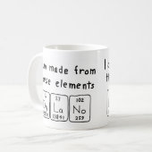 Tasse de nom de table périodique Dylano (Devant gauche)