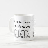 Tasse de nom de table périodique Dylano (Devant gauche)