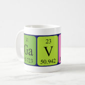 Tasse de nom de table périodique Gavin (Devant gauche)