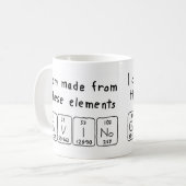 Tasse de nom de table périodique Gavino (Devant gauche)