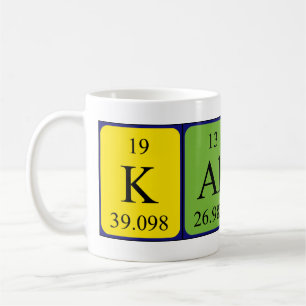 Tasse de nom de table périodique Kalyn