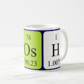 Tasse de nom de table périodique Posh (Devant droit)