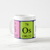 Tasse de nom de table périodique Soshi (Devant gauche)