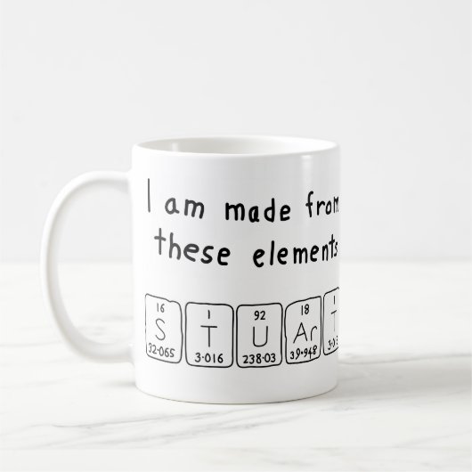 Tasse de nom de table périodique Stuart (Gauche)