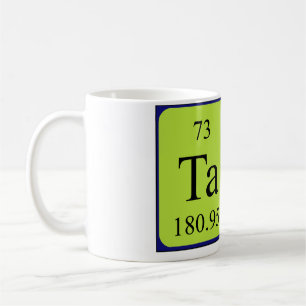 Tasse de nom de table périodique Tara