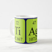 Tasse de nom de table périodique Tiago (Devant gauche)