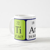 Tasse de nom de table périodique Tiarra (Devant gauche)