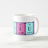 Tasse de nom de table périodique Tiberius (Devant droit)