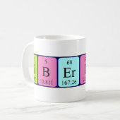 Tasse de nom de table périodique Tiberius (Devant gauche)